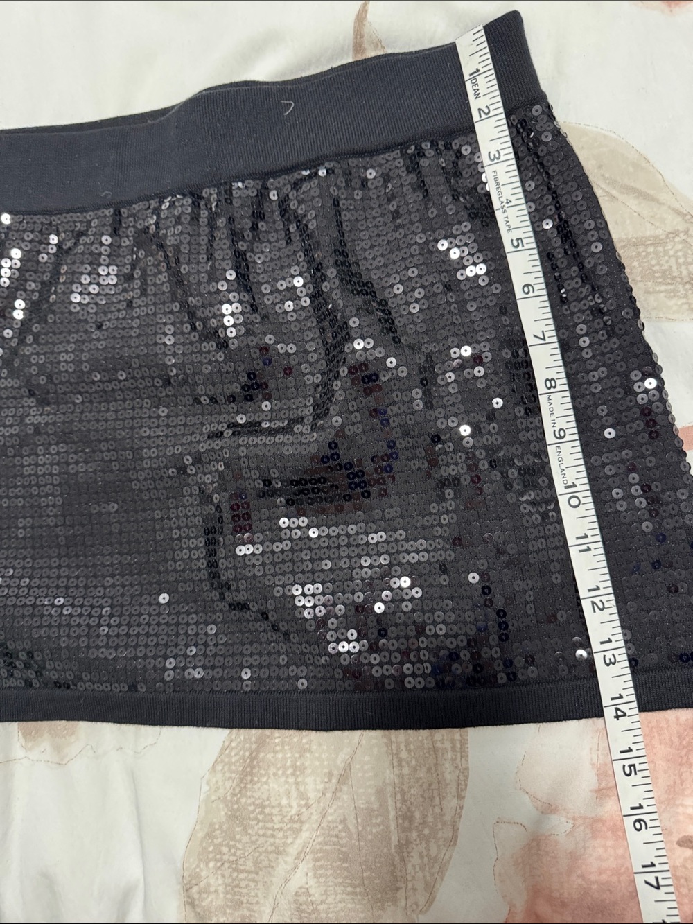 Forever 21 Black Sequin Mini Skirt -Medium - Picture 11 of 12